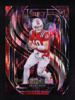 Drake Maye 2024 Select Prizm Red and Blue Shock #113 RC at PristineAuction.com