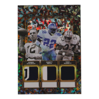 Roger Staubach / Emmitt Smith / Tony Dorsett 2024 TruCreator Jumbo Cracked Ice Materials #TJCRSESTD at PristineAuction.com