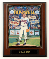 Nolan Ryan Rangers LE "Farewell" Photo Plaque Display at PristineAuction.com