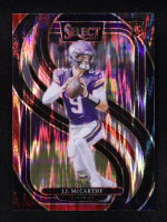 JJ McCarthy 2024 Select Prizm Black and Red Shock #134 RC at PristineAuction.com