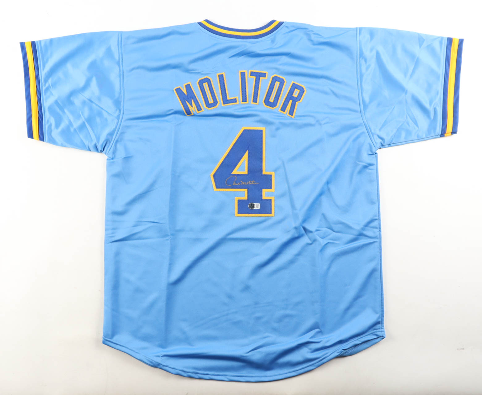 Paul Molitor Signed Jersey (Beckett) at PristineAuction.com Paul Molitor Signed Jersey (Beckett) at PristineAuction.com