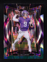 JJ McCarthy 2024 Select Prizm Black and Green Shock #24 RC at PristineAuction.com