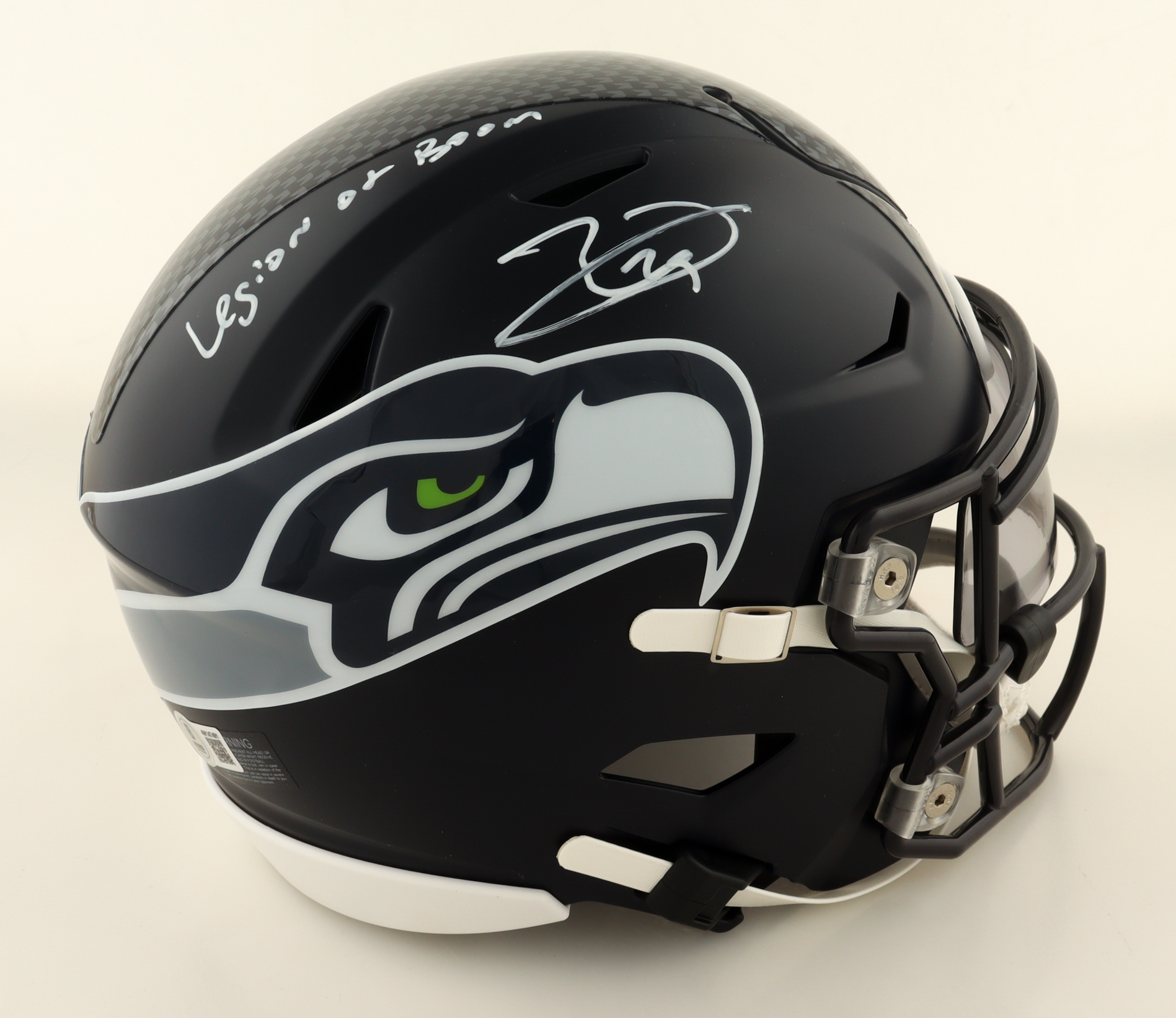 Earl Thomas Signed Seahawks Mid-Size SpeedFlex Helmet With Visor Inscribed "Legion of Boom" (Beckett) at PristineAuction.com Earl Thomas Signed Seahawks Mid-Size SpeedFlex Helmet With Visor Inscribed "Legion of Boom" (Beckett) at PristineAuction.com