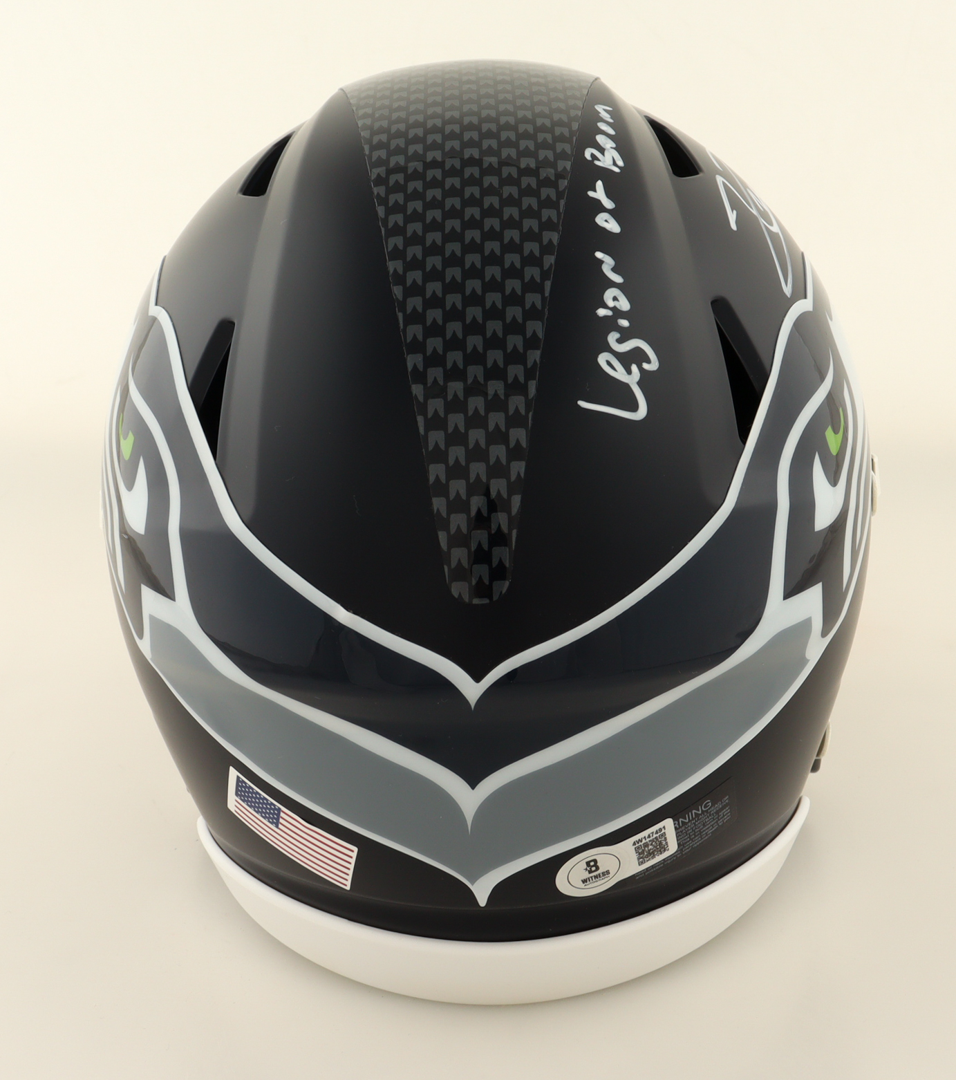 Earl Thomas Signed Seahawks Mid-Size SpeedFlex Helmet With Visor Inscribed "Legion of Boom" (Beckett) at PristineAuction.com Earl Thomas Signed Seahawks Mid-Size SpeedFlex Helmet With Visor Inscribed "Legion of Boom" (Beckett) at PristineAuction.com