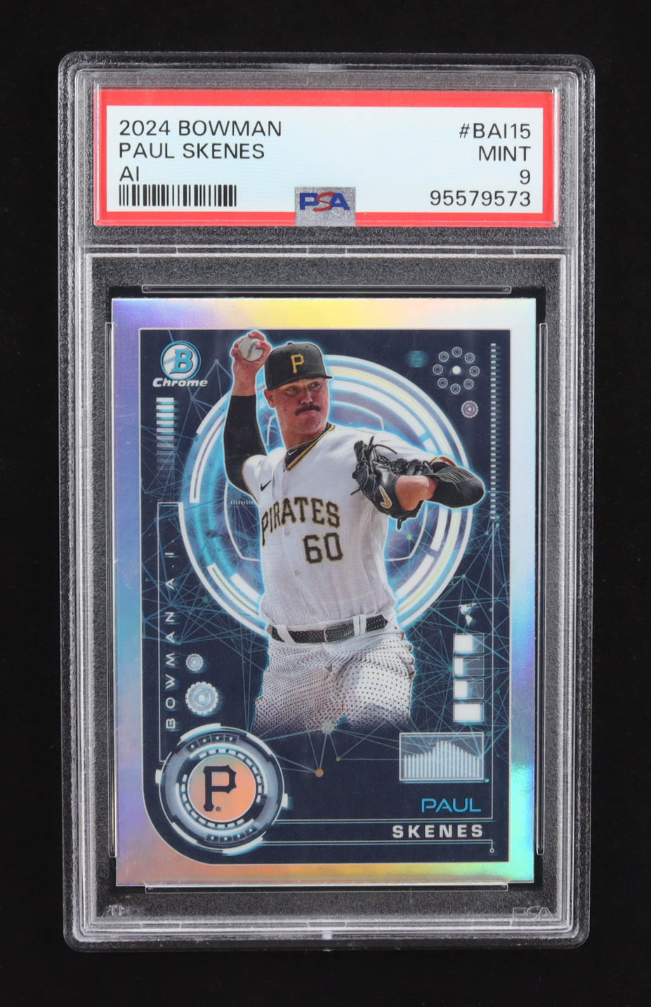 Paul Skenes 2024 Bowman Chrome Bowman AI #BAI15 RC (PSA 9) at PristineAuction.com Paul Skenes 2024 Bowman Chrome Bowman AI #BAI15 RC (PSA 9) at PristineAuction.com