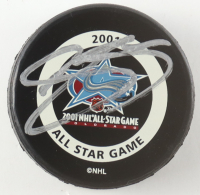 Joe Sakic Signed 2001 All-Star Game Logo Hockey Puck (JSA) at PristineAuction.com