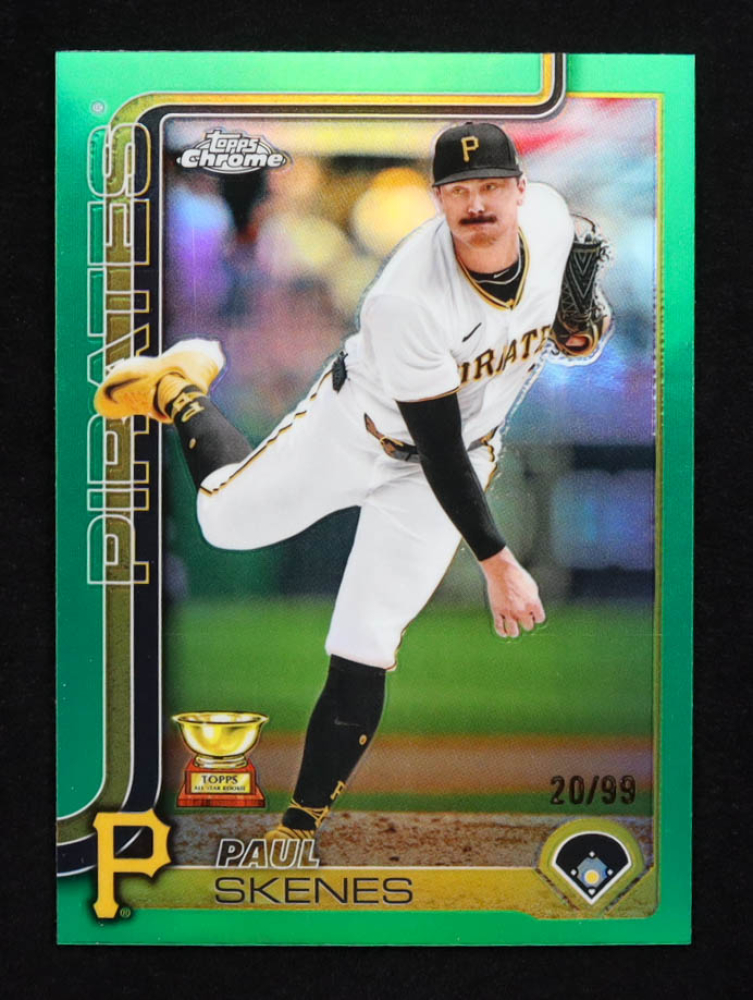 Paul Skenes 2025 Topps Chrome Green Refractors #300 #20/99