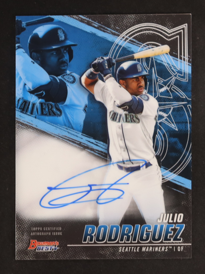 Julio Rodriguez 2021 Bowman's Best Best of '21 Autographs #B21JR RC at PristineAuction.com Julio Rodriguez 2021 Bowman's Best Best of '21 Autographs #B21JR RC at PristineAuction.com