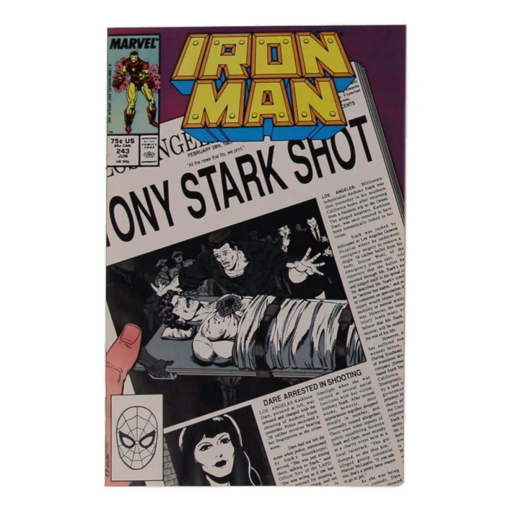 1989 "Iron Man" Issue #243 Marvel Comic Book at PristineAuction.com