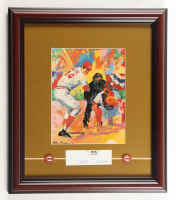 Pete Rose Signed Reds Custom Framed Cut Display with Neiman Art Print with (2) Logo Pins (PSA) at PristineAuction.com