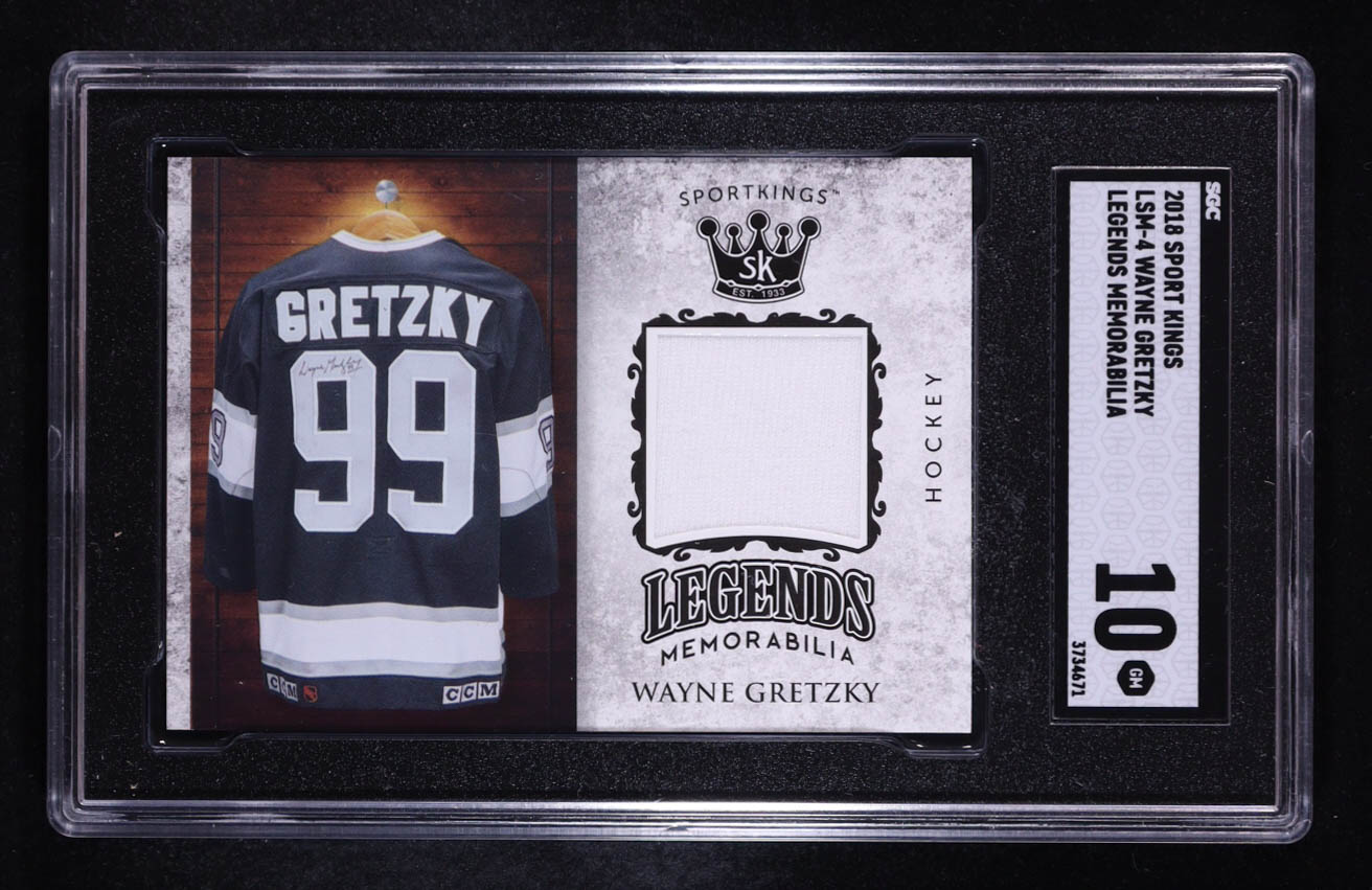 Wayne Gretzky 2018 Sportkings Legends Memorabilia #LSM4 (SGC 10) at PristineAuction.com Wayne Gretzky 2018 Sportkings Legends Memorabilia #LSM4 (SGC 10) at PristineAuction.com