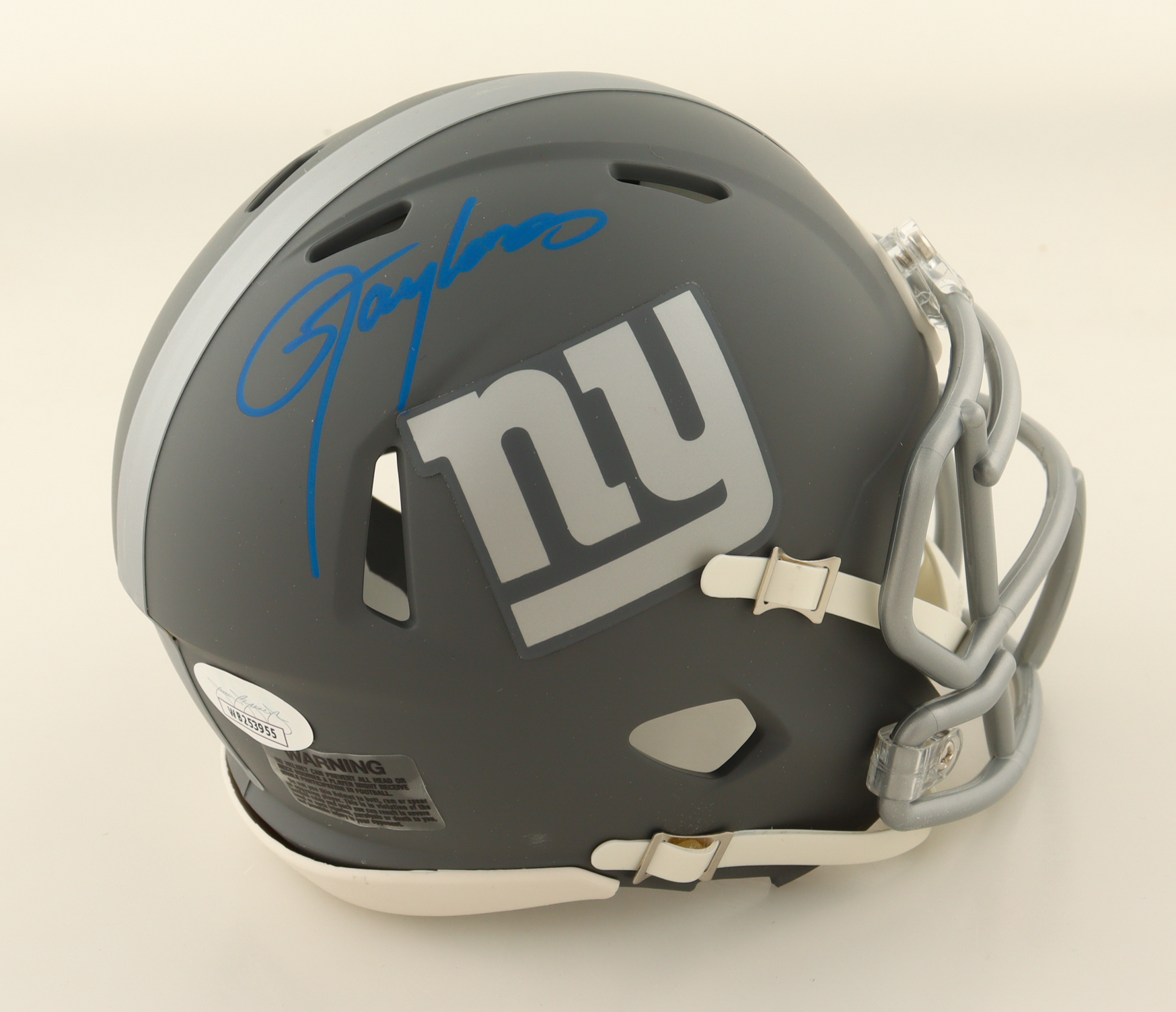 Lawrence Taylor Signed Giants Slate Alternate Speed Mini Helmet (JSA) at PristineAuction.com Lawrence Taylor Signed Giants Slate Alternate Speed Mini Helmet (JSA) at PristineAuction.com