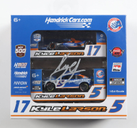 Kyle Larson Signed NASCAR #5 / 17 Hendrickcars.com Indy / Chevrolet Camaro 1/64 Die-Cast Car & IndyCar Set (PA) at PristineAuction.com