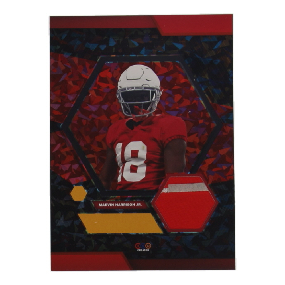 Marvin Harrison Jr. 2024 TruCreator Jumbo Cracked Ice Materials #JCMHJ RC at PristineAuction.com