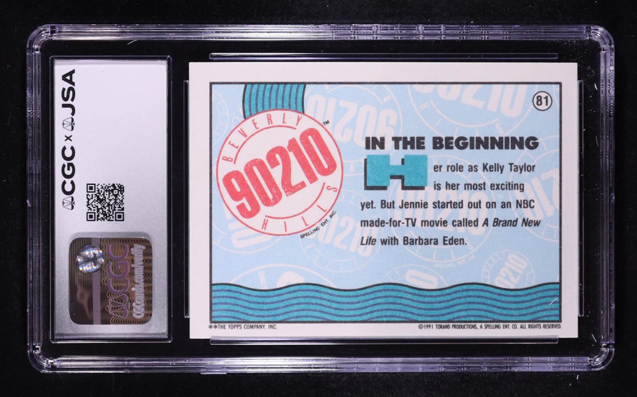 Jennie Garth Signed 1991 Topps Beverly Hills 90210 In the Beginning #81 (CGC 9 | Autograph Graded CGC 9) at PristineAuction.com Jennie Garth Signed 1991 Topps Beverly Hills 90210 In the Beginning #81 (CGC 9 | Autograph Graded CGC 9) at PristineAuction.com