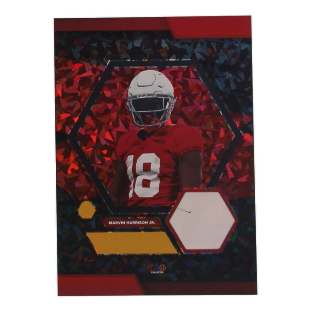 Marvin Harrison Jr. 2024 TruCreator Jumbo Cracked Ice Materials #JCMHJ RC at PristineAuction.com