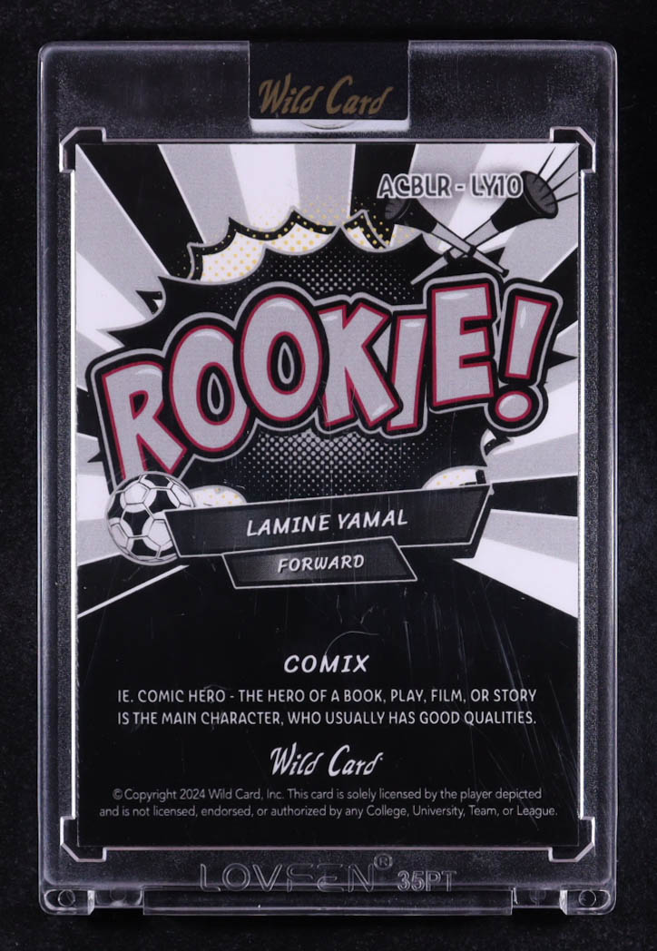 Lamine Yamal 2024 Wild Card Comix Rookie! Kaleidoscope Silver #LY10 #3/5 RC at PristineAuction.com Lamine Yamal 2024 Wild Card Comix Rookie! Kaleidoscope Silver #LY10 #3/5 RC at PristineAuction.com