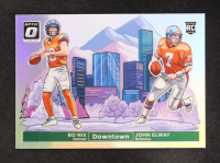 Bo Nix RC / John Elway 2024 Donruss Optic Downtown Duos #13 RC at PristineAuction.com