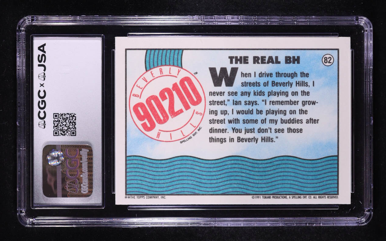 Ian Ziering Signed 1991 Topps Beverly Hills 90210 The Real BH #82 (CGC 8 | Autograph Graded CGC 10) at PristineAuction.com Ian Ziering Signed 1991 Topps Beverly Hills 90210 The Real BH #82 (CGC 8 | Autograph Graded CGC 10) at PristineAuction.com