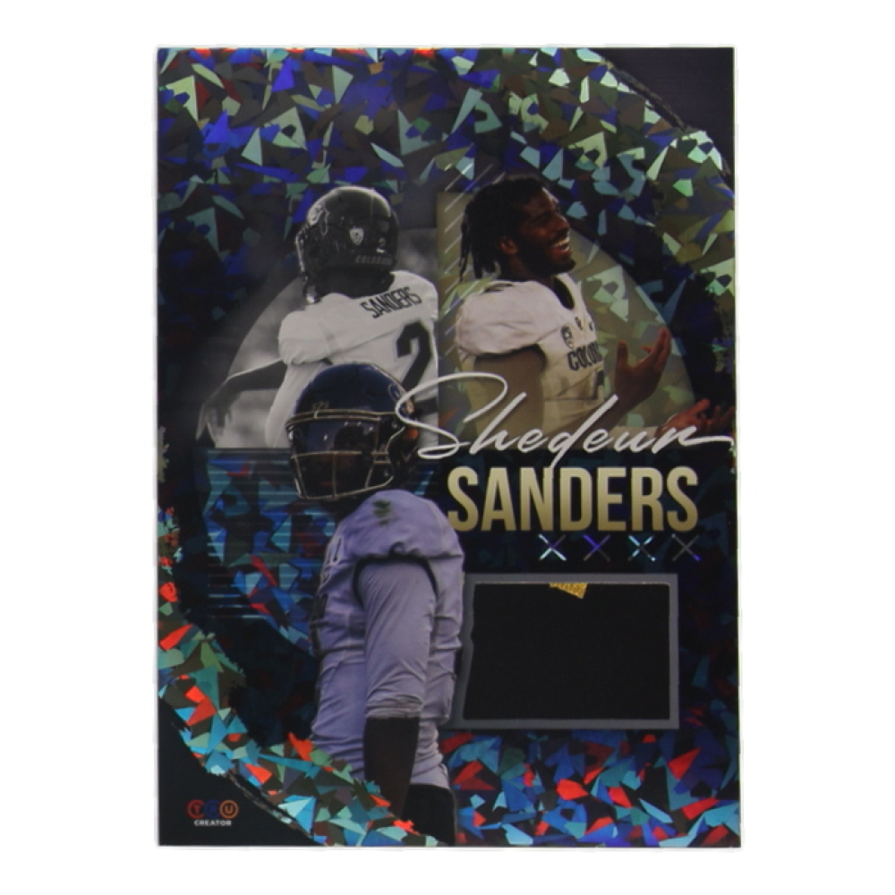 Shedeur Sanders 2024 TruCreator Jumbo Cracked Ice Materials #JCSS RC at PristineAuction.com