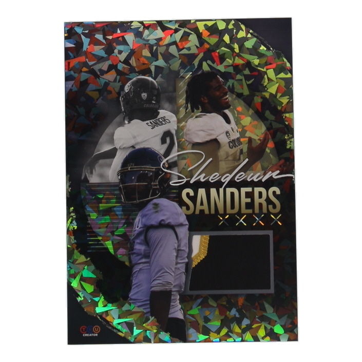 Shedeur Sanders 2024 TruCreator Jumbo Cracked Ice Materials #JCSS RC at PristineAuction.com Shedeur Sanders 2024 TruCreator Jumbo Cracked Ice Materials #JCSS RC at PristineAuction.com