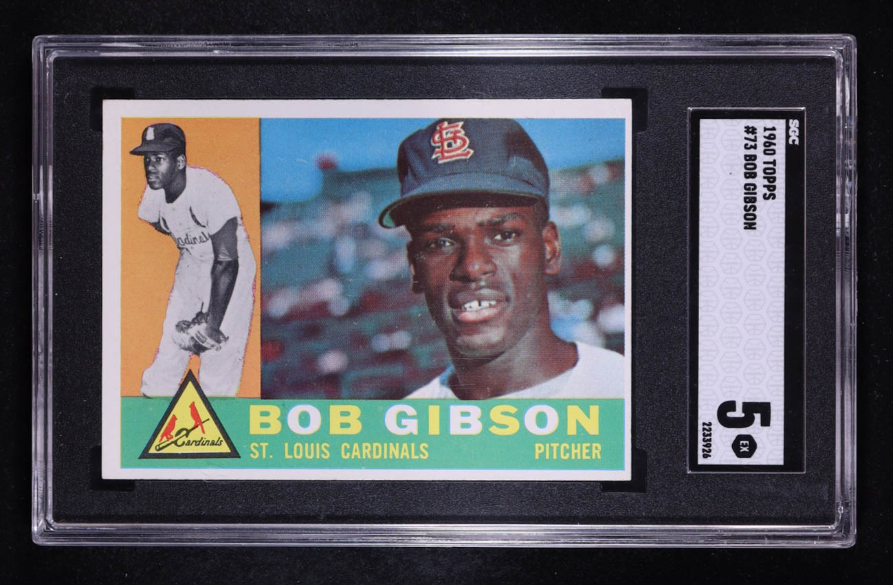 Bob Gibson 1960 Topps #73 (SGC 5) at PristineAuction.com Bob Gibson 1960 Topps #73 (SGC 5) at PristineAuction.com