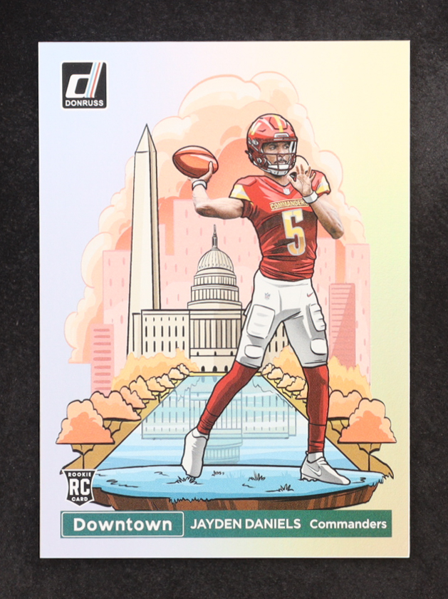 Jayden Daniels 2024 Donruss Downtown #16 RC at PristineAuction.com Jayden Daniels 2024 Donruss Downtown #16 RC at PristineAuction.com