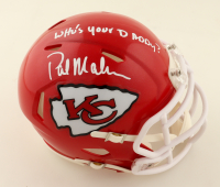Pat Mahomes Sr. Signed Chiefs Speed Mini Helmet Inscribed "Who's Your Daddy?" (Schwartz) at PristineAuction.com