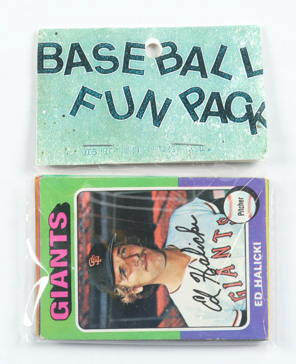 1975 Topps Baseball Card Fun Pack with (10) Cards at PristineAuction.com 1975 Topps Baseball Card Fun Pack with (10) Cards at PristineAuction.com