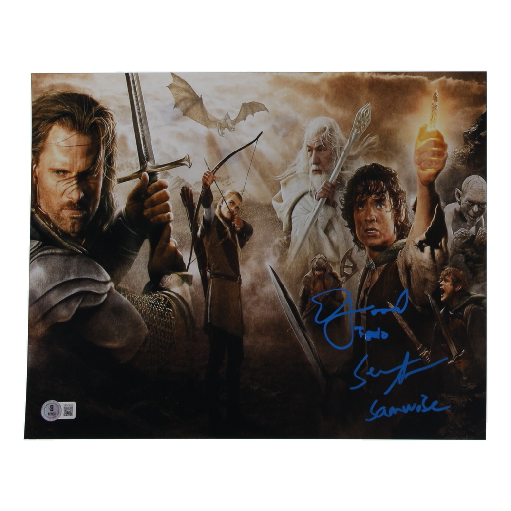 Elijah Wood & Sean Astin Signed "The Lord of the Rings" 11x14 Photo Inscribed "Samwise" & "Frodo" (Beckett) at PristineAuction.com Elijah Wood & Sean Astin Signed "The Lord of the Rings" 11x14 Photo Inscribed "Samwise" & "Frodo" (Beckett) at PristineAuction.com