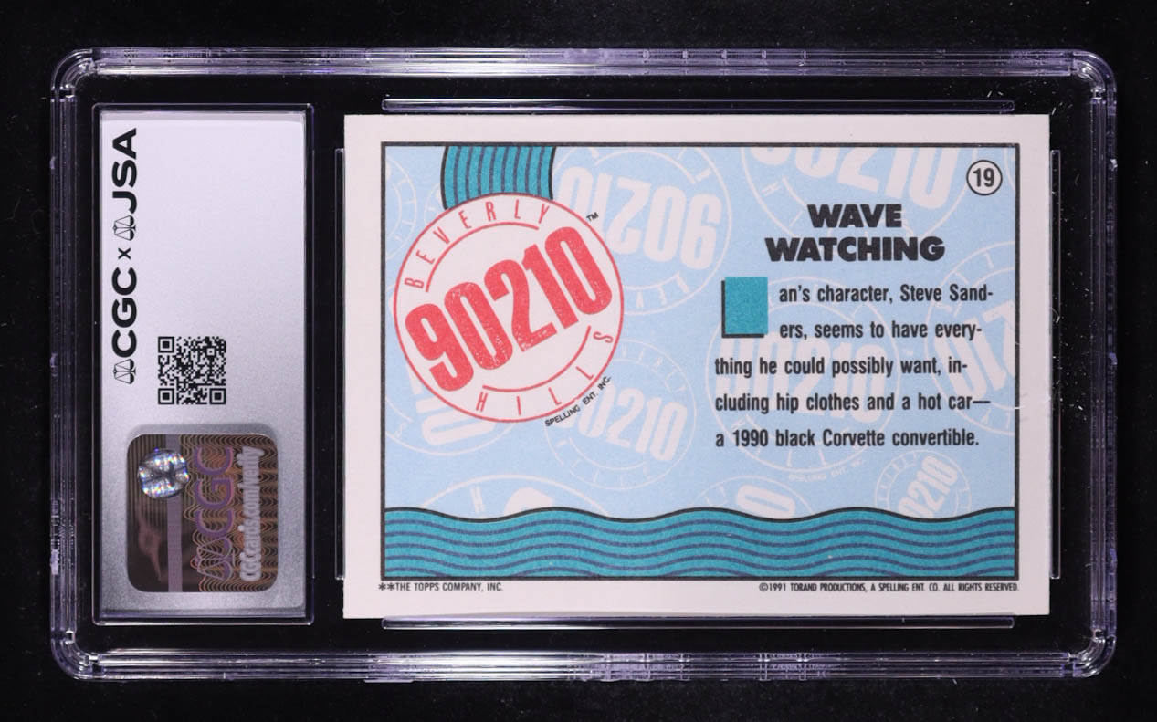 Ian Ziering Signed 1991 Topps Beverly Hills 90210 Wave Watching #19 (CGC 8 | Autograph Graded CGC 9) at PristineAuction.com Ian Ziering Signed 1991 Topps Beverly Hills 90210 Wave Watching #19 (CGC 8 | Autograph Graded CGC 9) at PristineAuction.com