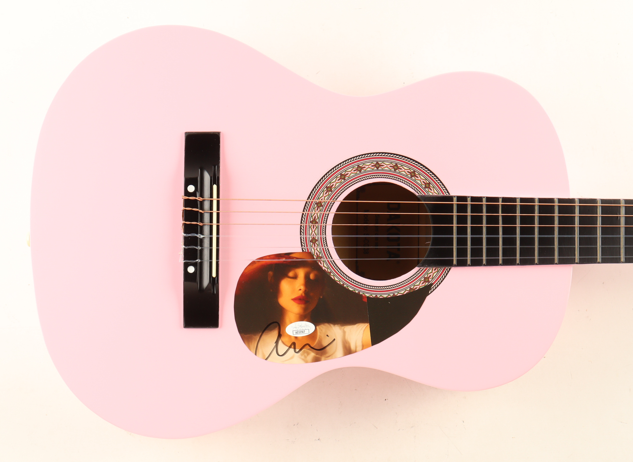 Ariana Grande Guitar with Signed Custom Insert Pickguard (JSA) at PristineAuction.com Ariana Grande Guitar with Signed Custom Insert Pickguard (JSA) at PristineAuction.com