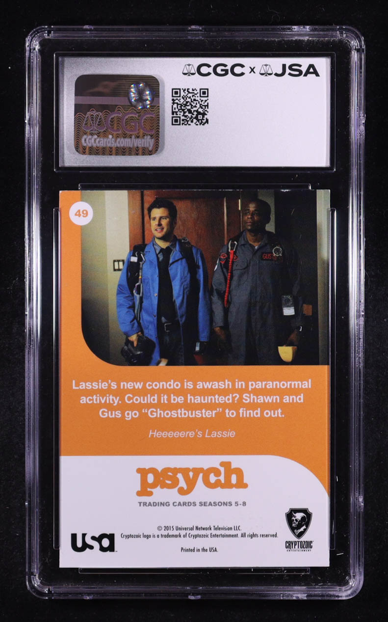 Timothy Omundson Signed 2015 Cryptozoic Psych Seasons 5-8 who ya gonna call ? #49 (CGC | Autograph Graded CGC 9) at PristineAuction.com Timothy Omundson Signed 2015 Cryptozoic Psych Seasons 5-8 who ya gonna call ? #49 (CGC | Autograph Graded CGC 9) at PristineAuction.com