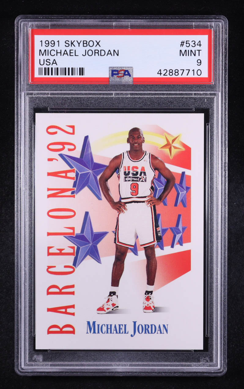Michael Jordan 1991-92 SkyBox #534 USA (PSA 9) at PristineAuction.com Michael Jordan 1991-92 SkyBox #534 USA (PSA 9) at PristineAuction.com