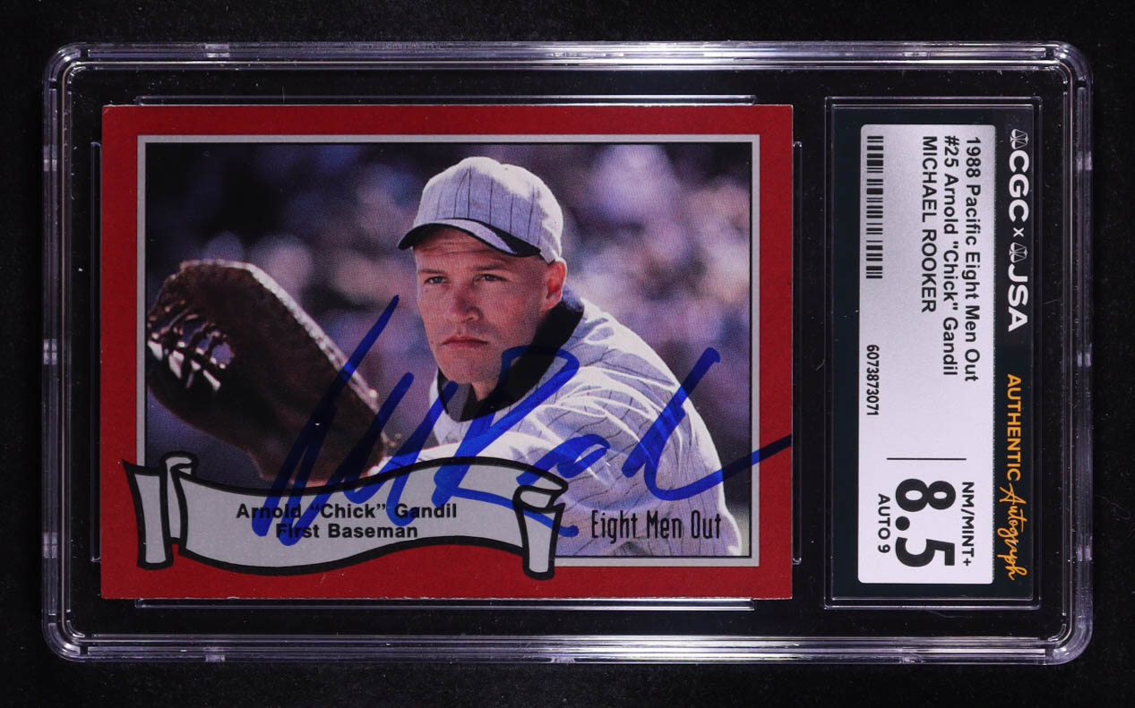 Michael Rooker Signed 1988 Pacific Eight Men Out Arnold "Chick" Gandil #25 (CGC 8.5 | Autograph Graded CGC 9) at PristineAuction.com Michael Rooker Signed 1988 Pacific Eight Men Out Arnold "Chick" Gandil #25 (CGC 8.5 | Autograph Graded CGC 9) at PristineAuction.com