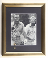 "Jack Nicklaus & Arnold Palmer at the Ryder Cup" Custom Framed Photo Display with Ryder Cup Trophy Pin at PristineAuction.com