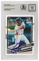 Jackson Chourio Signed 2023 Donruss #106 RC (BGS | Auto 10) at PristineAuction.com