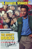Emilio Estevez Signed "The Mighty Ducks" 11x17 Movie Poster (Schwartz) at PristineAuction.com