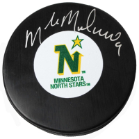 Mike Modano Signed North Stars Logo Hockey Puck (Schwartz) at PristineAuction.com