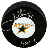 Joe Nieuwendyk Signed Stars Logo Hockey Puck Inscribed "HOF '11" (Schwartz) at PristineAuction.com