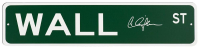Charlie Sheen Signed "Wall Street" 4x18 Aluminum Street Sign (Schwartz) at PristineAuction.com