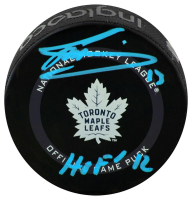 Mats Sundin Signed Maple Leafs Logo Hockey Puck Inscribed "HOF '12" (Schwartz) at PristineAuction.com