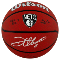 Deron Williams Signed Nets Logo Basketball (Schwartz) at PristineAuction.com