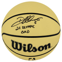 Deron Williams Signed Gold NBA Basketball Inscribed "2x Olympic Gold" (Schwartz) at PristineAuction.com
