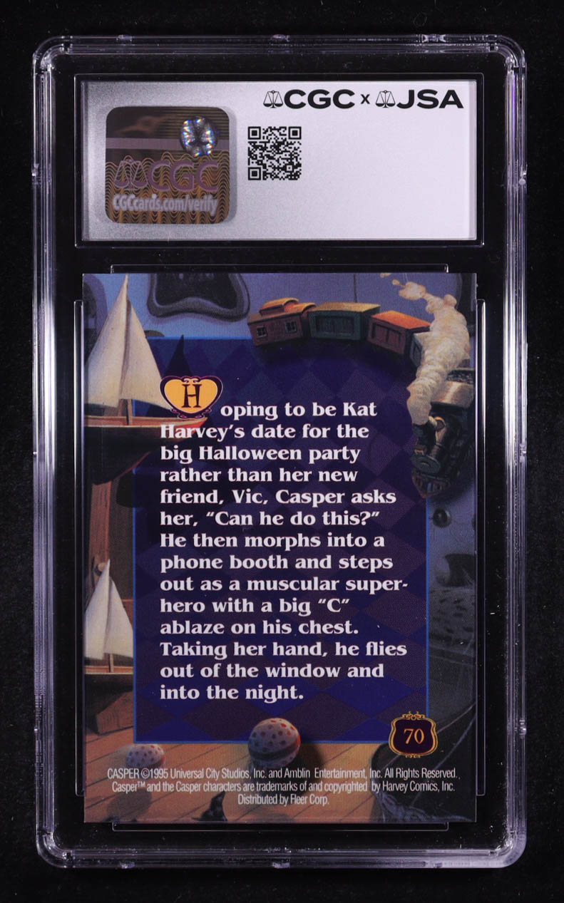 Devon Sawa Signed 1995 Fleer Casper Up, Up and Away #70 (CGC | Autograph Graded CGC 9) at PristineAuction.com Devon Sawa Signed 1995 Fleer Casper Up, Up and Away #70 (CGC | Autograph Graded CGC 9) at PristineAuction.com