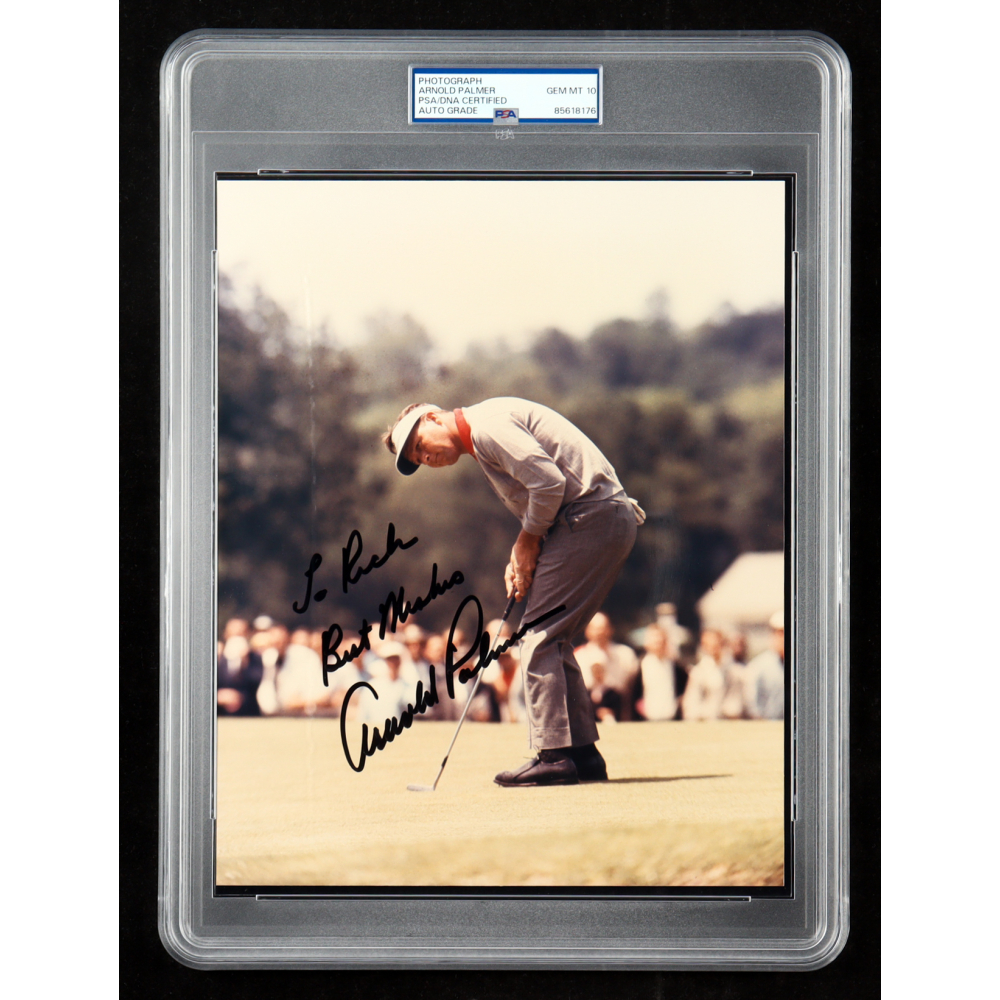 Arnold Palmer Signed 8x10 Photo Inscribed "Best Wishes" (PSA Auto Grade 10) at PristineAuction.com