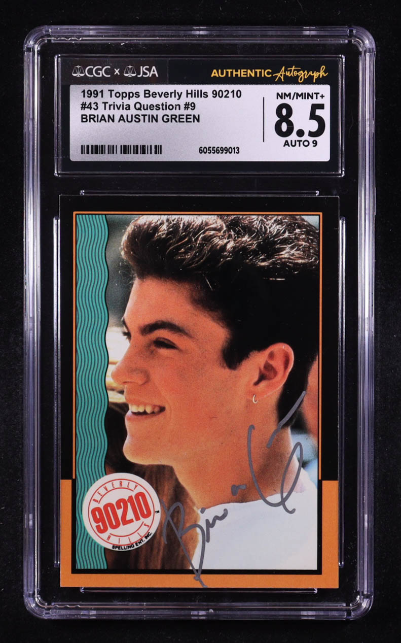 Brian Austin Green Signed 1991 Topps Beverly Hills 90210 Silver's Gold #7 (CGC 9 | Autograph Graded CGC 10) at PristineAuction.com Brian Austin Green Signed 1991 Topps Beverly Hills 90210 Silver's Gold #7 (CGC 9 | Autograph Graded CGC 10) at PristineAuction.com