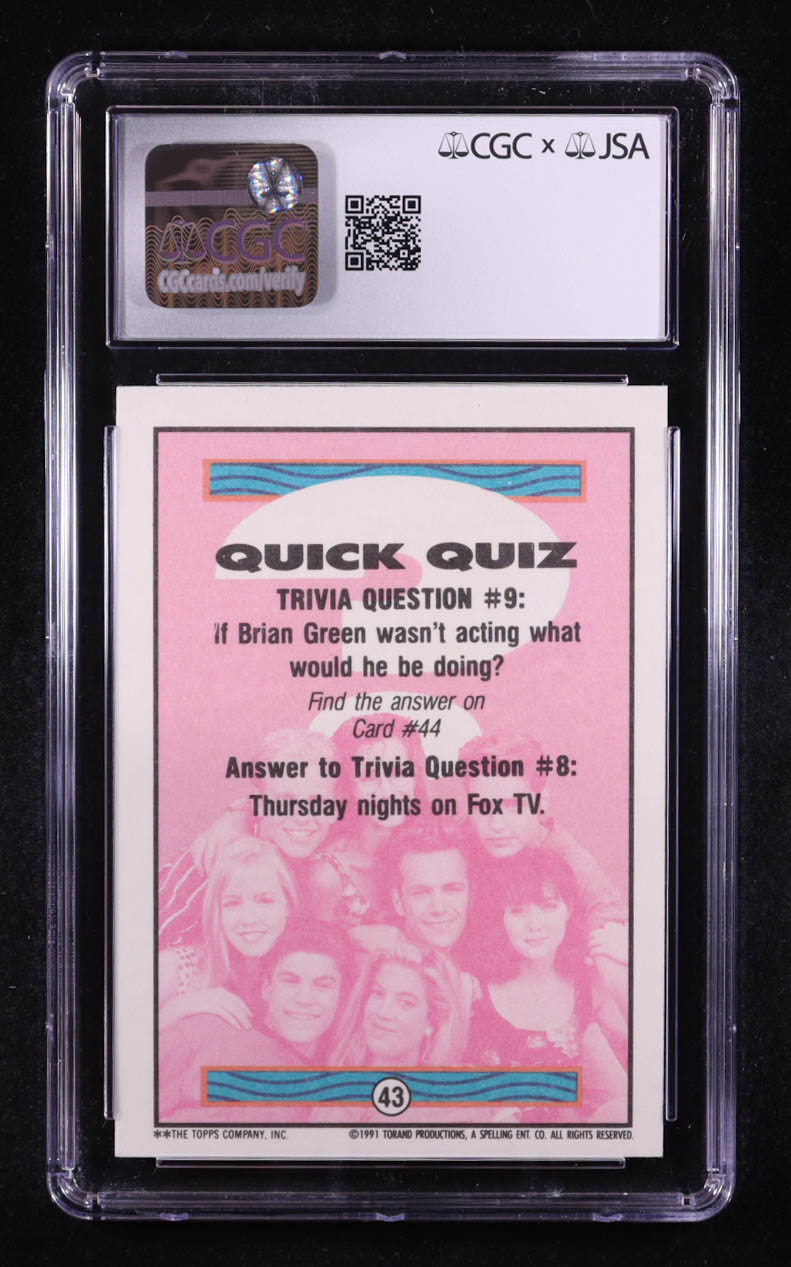 Brian Austin Green Signed 1991 Topps Beverly Hills 90210 Silver's Gold #7 (CGC 9 | Autograph Graded CGC 10) at PristineAuction.com Brian Austin Green Signed 1991 Topps Beverly Hills 90210 Silver's Gold #7 (CGC 9 | Autograph Graded CGC 10) at PristineAuction.com