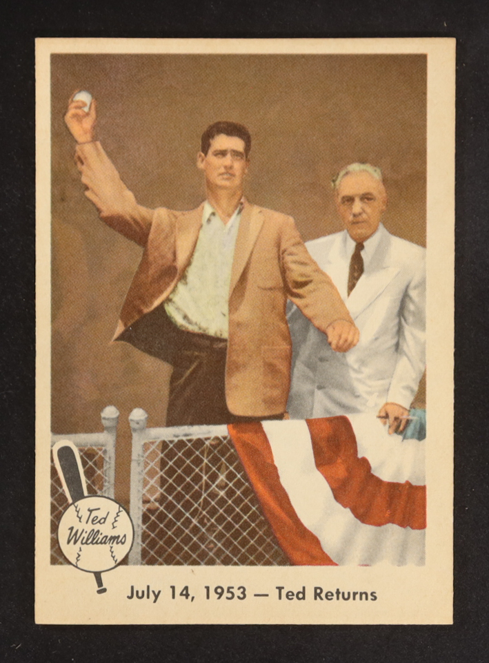Ted Williams 1959 Fleer #48 1953 Ted Returns at PristineAuction.com Ted Williams 1959 Fleer #48 1953 Ted Returns at PristineAuction.com