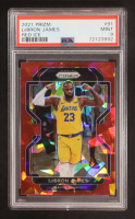 LeBron James 2021-22 Panini Prizm Prizms Red Ice #91 (PSA 9) at PristineAuction.com
